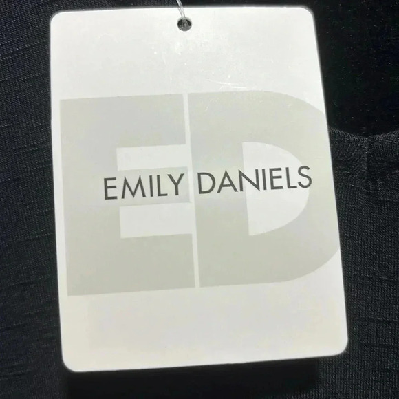 Emily Danielles Embroidered V-neck,peplum, crisscross V-back long sleeve top - Picture 12 of 12